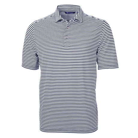 Cutter & Buck Virtue Eco Pique Stripe Recycled Mens Big and Tall Polo