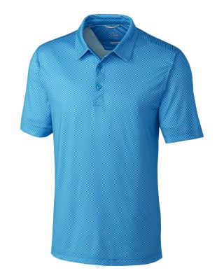 Cutter & Buck Pike Mini Pennant Print Stretch Mens Polo