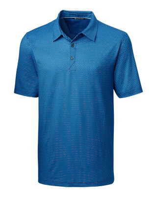 Cutter & Buck Pike Mini Pennant Print Stretch Mens Polo