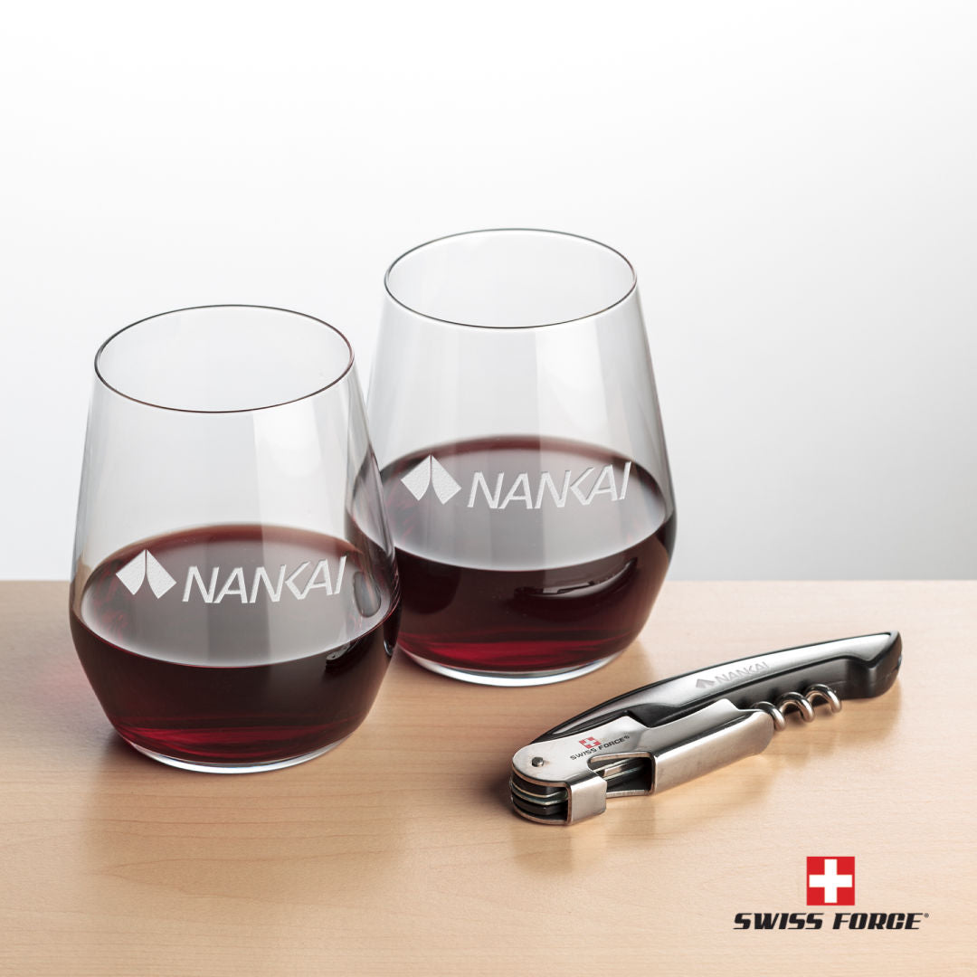 Swiss Force® Opener & 2 Germain Stemless