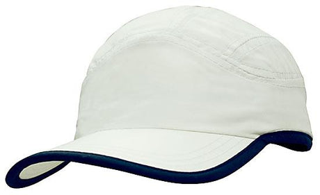 Microfiber Sports Cap w/Trim on Edge of Crown & Peak