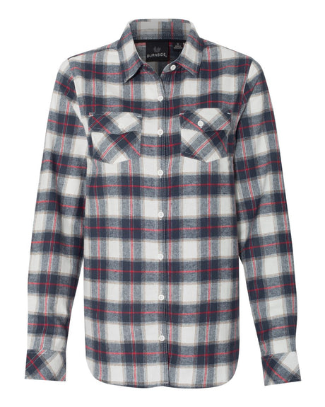 Burnside Women's Yarn Dyed Long Sleeve Flannel Shirt