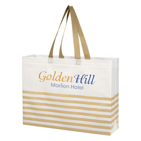 Non-woven Horizontal Stripe Tote Bag