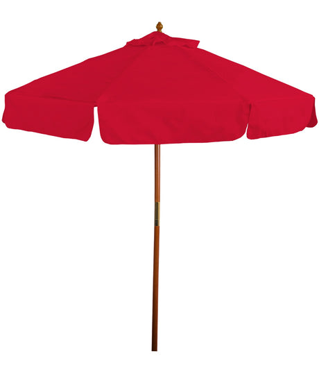 7' Wooden Market Umbrella with Valence