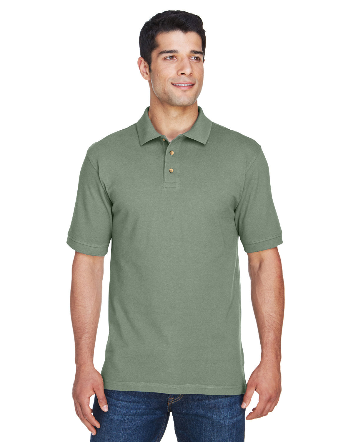 Harriton Men's 6 oz. Ringspun Cotton Piqué Short-Sleeve Polo