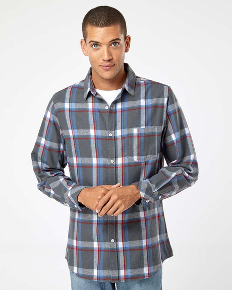 Burnside® Open Pocket Long Sleeve Flannel Shirt