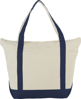 Classic 12oz Cotton Canvas Zippered Boat Tote