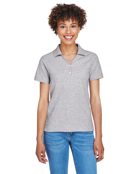 DEVON AND JONES Ladies' Pima Piqué Y-Collar Polo