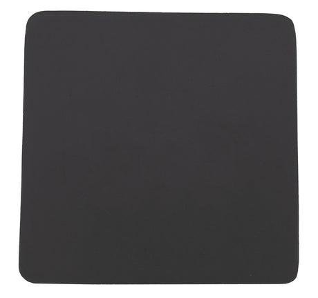 Set of 8 square black thick European bonded leather coasters with holder