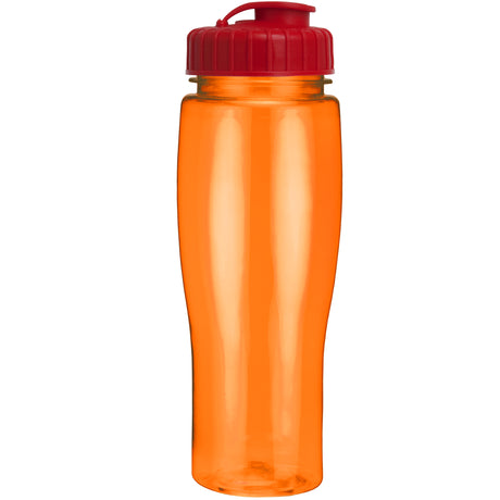 24 Oz. Contour Translucent Bottle w/ Flip Top Lid