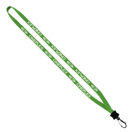 1/2" Cotton Lanyard w/Plastic Clamshell & Swivel Snap Hook