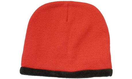 Roll Down Acrylic & Polar Fleece Toque Beanie