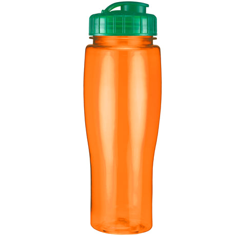 24 Oz. Contour Translucent Bottle w/ Flip Top Lid