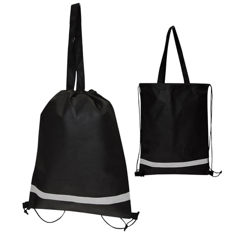 Double Feature Non-woven Drawstring Tote Bag