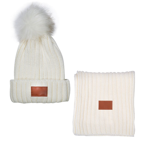 Leeman™ Ribbed Knit Winter Duo Beanie & Scarf