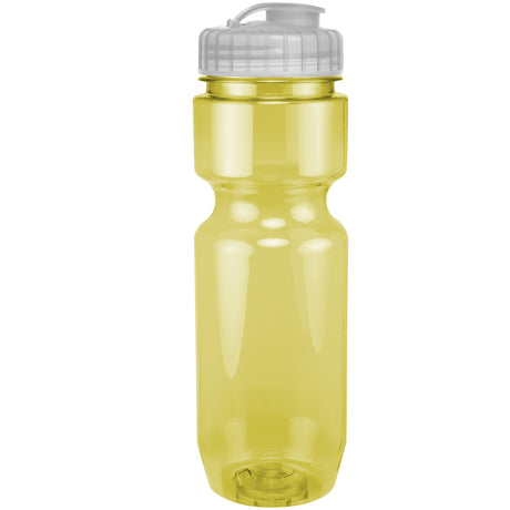 22 Oz. Translucent Bike Bottle w/ Flip Top Lid