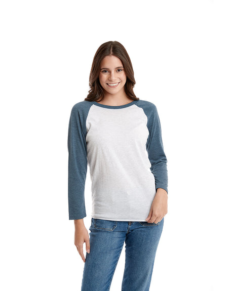 NEXT LEVEL APPAREL Unisex Triblend 3/4-Sleeve Raglan