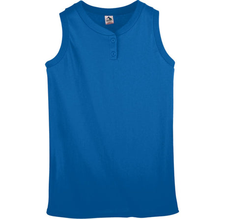 Girls' Sleeveless Two-Button Softball Jersey