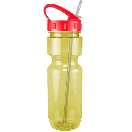 22 Oz. Translucent Bike Bottle w/ Sport Sip Lid and Straw