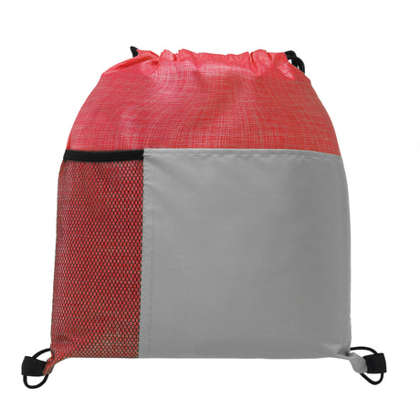 Metroplex - Non-Woven Drawstring Bag with 210D Pocket - Full Color