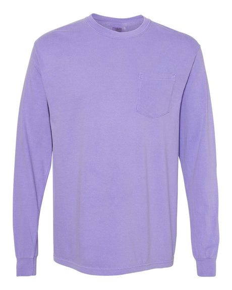 Comfort Colors Garment-Dyed Heavyweight Long Sleeve Pocket T-Shirt