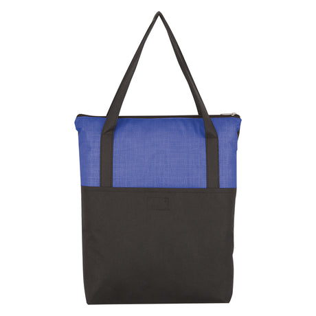 Crosshatch Non-woven Zippered Tote Bag