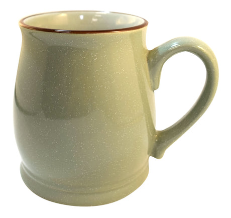 Gibson 16oz reactive glaze ceramic mug speckled green/brown