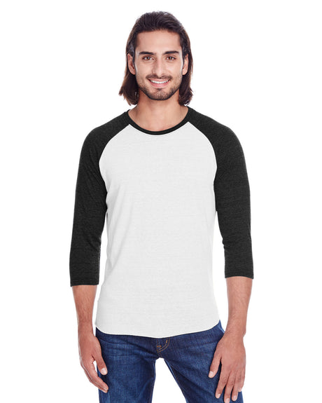 THREADFAST Unisex Triblend 3/4-Sleeve Raglan