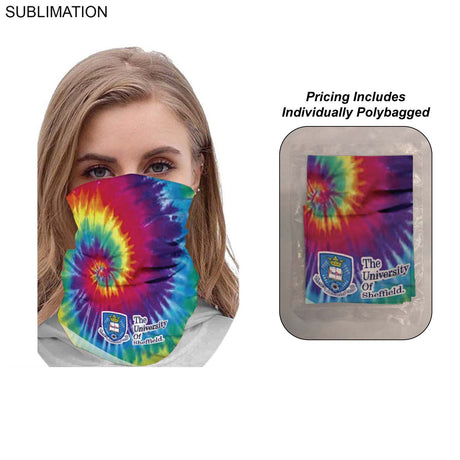 Individually Polybagged Sublimated BEST VALUE lightweight Seamless Neck Gaiter