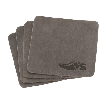 TANNER Set of 4 Leather Coasters