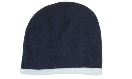 Roll Down Acrylic & Polar Fleece Toque Beanie