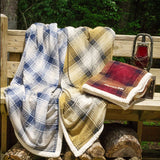 Cottage Plaid Throw (Embroidery)