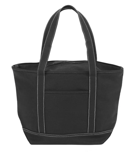 Zippered Solid Color Boat Tote