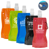 "Roll Up" 18 Oz. Foldable & Reusable Water Bottle w/Matching Carabiner