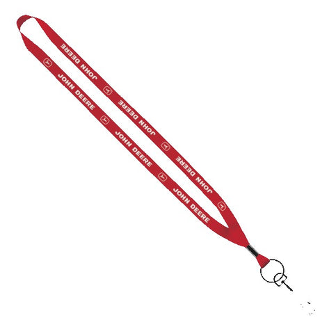 1/2" Polyester Lanyard w/Metal Crimp & Swivel Snap Hook