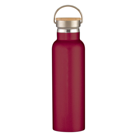 21 Oz. Full Laser Tipton Stainless Steel Bottle With Bamboo Lid