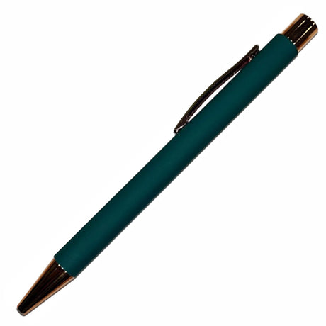 Boom Comfort Rubberized Plunger action aluminum Pen with metal clips, trim and tip (3-5 Days)