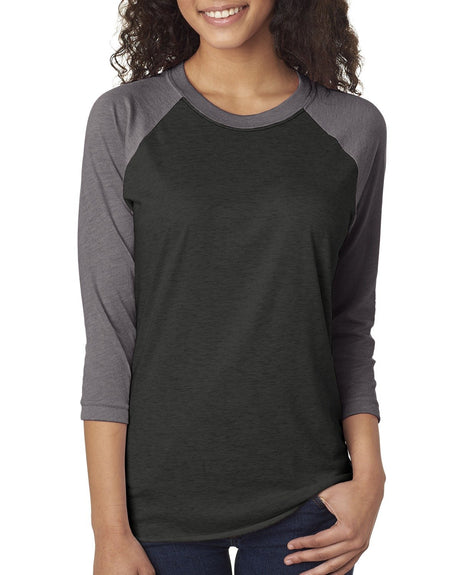 NEXT LEVEL APPAREL Unisex Triblend 3/4-Sleeve Raglan