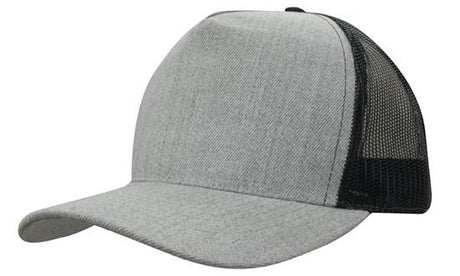 Grey Marle American Twill Cap w/Mesh Back