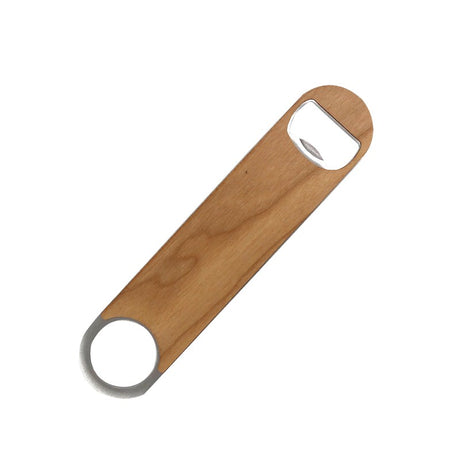 Steel Bar Blade Bottle Opener with Wood Finish