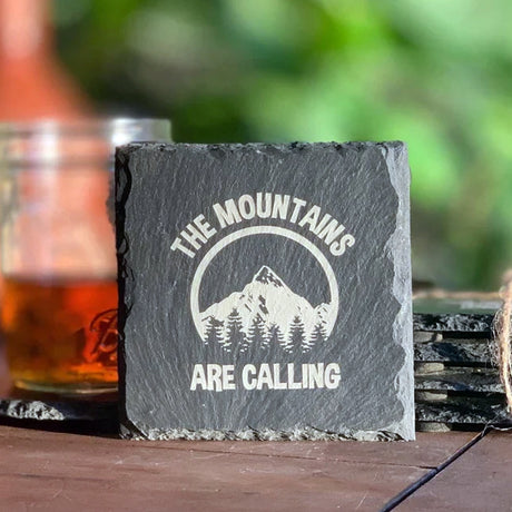 Custom Name Engraved Slate Coasters