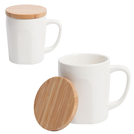 Chic Ceramic Mug With Bamboo Lid