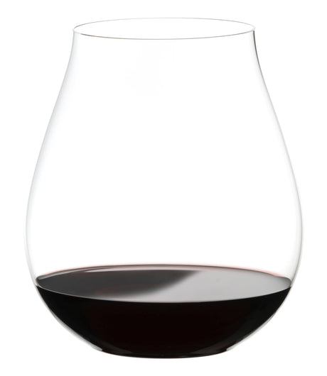 ~New World Pinot Noir, 25.75oz RIEDEL O crystal stemless wine glass S/2 in a Jet black gift box