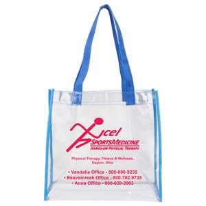 12" W x 12" H - "Matterhorn" Clear Vinyl Stadium Compliant Tote Bag (Stadium Compliant)