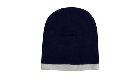 Roll Down 2-Tone Acrylic Toque Beanie