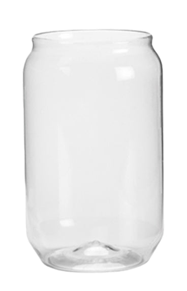 Soda 16oz clear plastic pop-can style tumbler