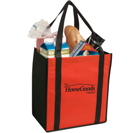 Non-Woven Two Tone Grocery Tote Bag