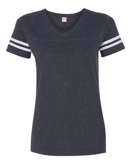 L.A.T. Women's Football V-Neck Fine Jersey Tee