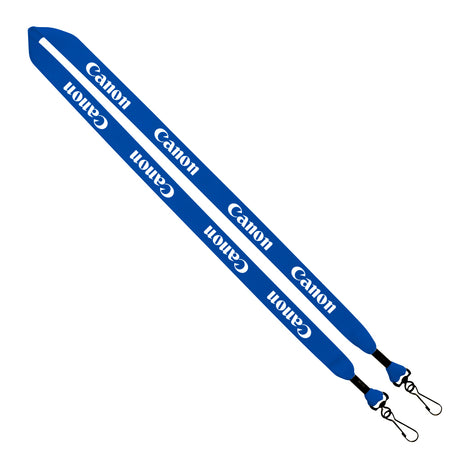 3/4" 2-Ended Polyester Lanyard w/Metal Crimp & Metal Swivel Snap Hook