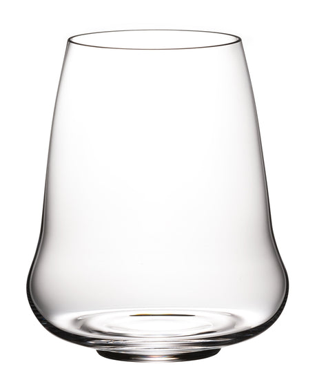 ~Stemless Wings Riesling, 16.23oz RIEDEL crystal stemless glass S/4 in a Midnight black gift box